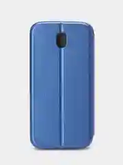 Синий чехол-книжка для Samsung Galaxy J 7 (2017), Samsung J7 (2017), Самсунг J 7, экокожа