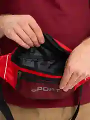 Красный сумка банан поясная