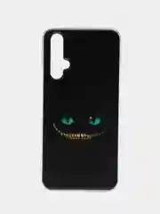 Черный чехол на Honor 20/Huawei Nova 5T / Хонор 20 прозрачный, с рисунком, защита камеры