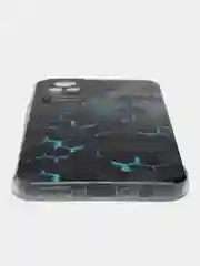 Бирюзовый силиконовый чехол на Vivo V21e 4G / Виво V21e 4G прозрачный, с рисунком, защита камеры