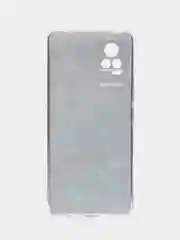 Бирюзовый силиконовый чехол на Vivo V21e 4G / Виво V21e 4G прозрачный, с рисунком, защита камеры