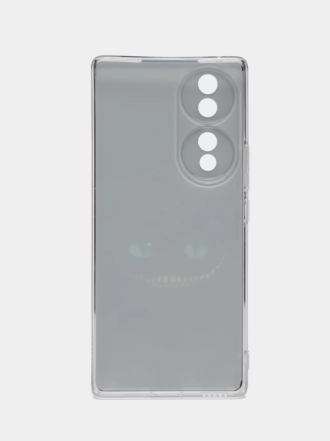 Черный силиконовый чехол на Honor 70 / Хонор 70 прозрачный, с рисунком, защита камеры