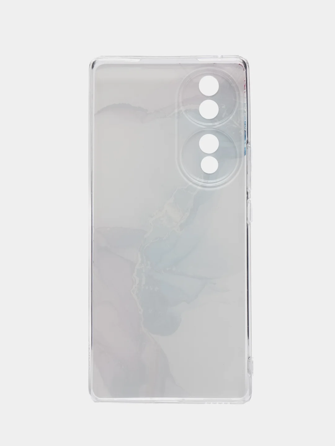 Ледяной силиконовый чехол на Honor 70 / Хонор 70 прозрачный, с рисунком, защита камеры
