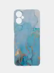 Светло-синий чехол на Tecno Spark 9 Pro / Текно Спарк 9 Про прозрачный, с рисунком, защита камеры