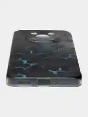 Бирюзовый силиконовый чехол на Huawei Nova Y90 / Хуавей Нова Y90 с рисунком, защита камеры