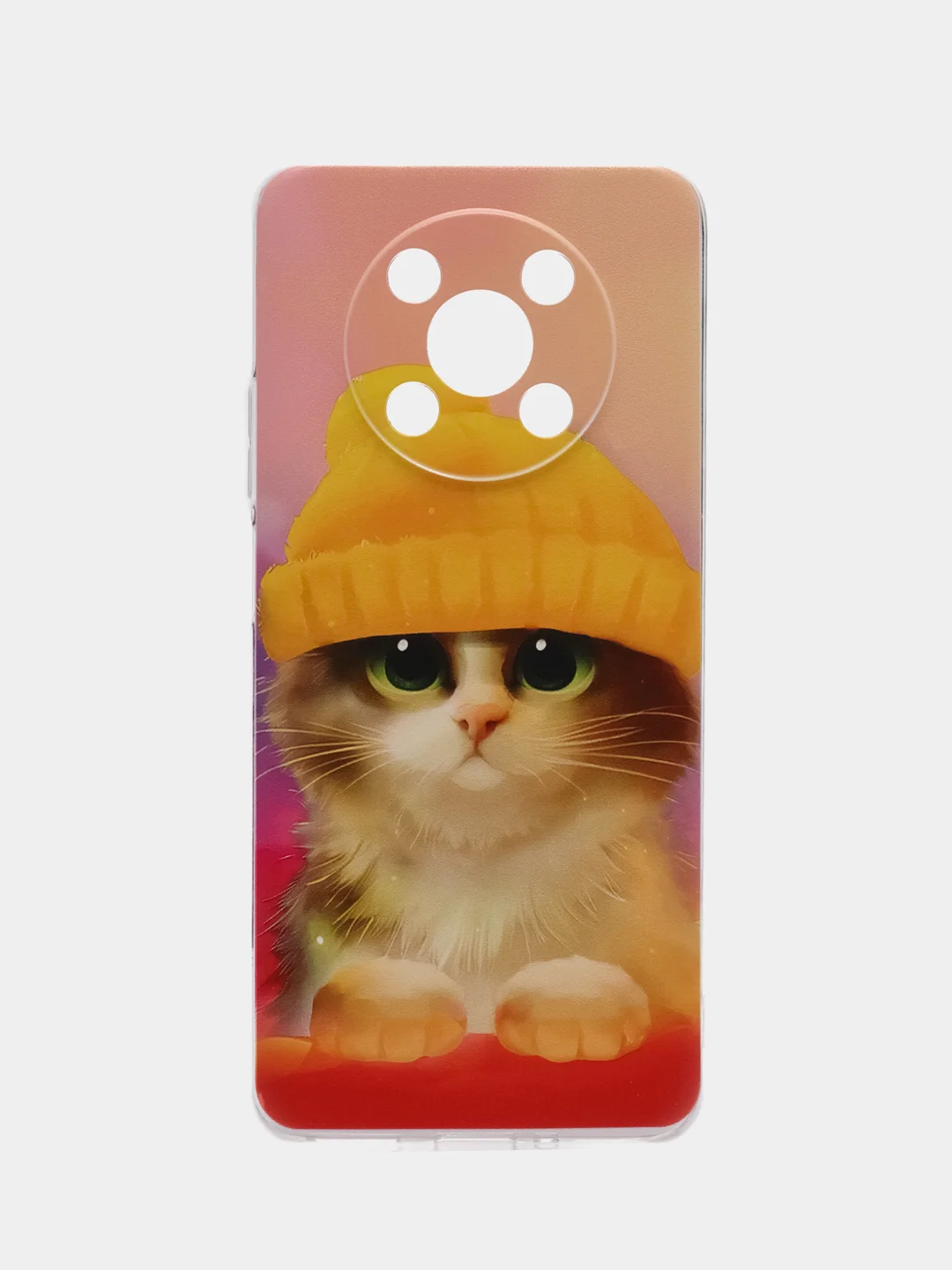Желтый силиконовый чехол на Huawei Nova Y90 / Хуавей Нова Y90 с рисунком, защита камеры