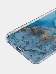 Голубой чехол на Tecno Spark Go 2022/8C/9 / Текно Спарк Гоу 2022/8С/9 прозрачный, с рисунком