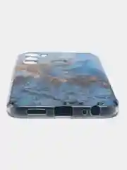 Голубой чехол на Tecno Spark Go 2022/8C/9 / Текно Спарк Гоу 2022/8С/9 прозрачный, с рисунком