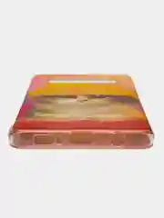 Желтый силиконовый чехол на Samsung Galaxy S10 / Самсунг S10 прозрачный с рисунком, защита камеры