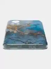 Голубой силиконовый чехол на Infinix HOT 11S NFC / Инфиникс Хот 11S NFC прозрачный, с рисунком