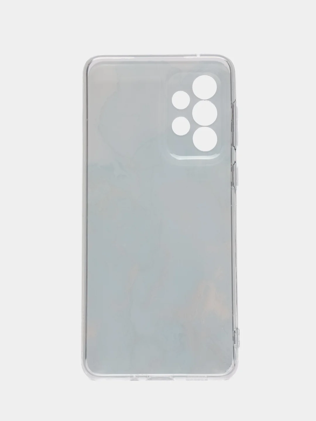 Светло-синий чехол на Samsung Galaxy A33 5G / Галакси А33 5G прозрачный, с рисунком, защита камеры