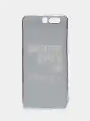 Тёмно-коричневый силиконовый чехол на Huawei Honor 9 / Хонор 9 прозрачный, с рисунком, защита камеры