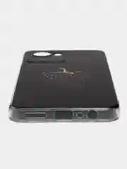 Разноцветный силиконовый чехол на Realme C30 / Реалми С30 прозрачный, с рисунком, защита камеры