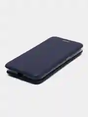 Синий чехол-книжка для Samsung Galaxy J1 (2016), Самсунг J1, экокожа