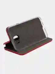 Красный чехол-книжка для Samsung Galaxy J 4, Самсунг J 4, экокожа