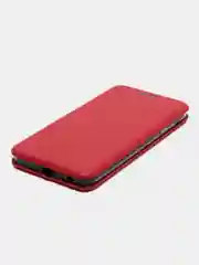 Красный чехол-книжка для Samsung Galaxy J 4, Самсунг J 4, экокожа