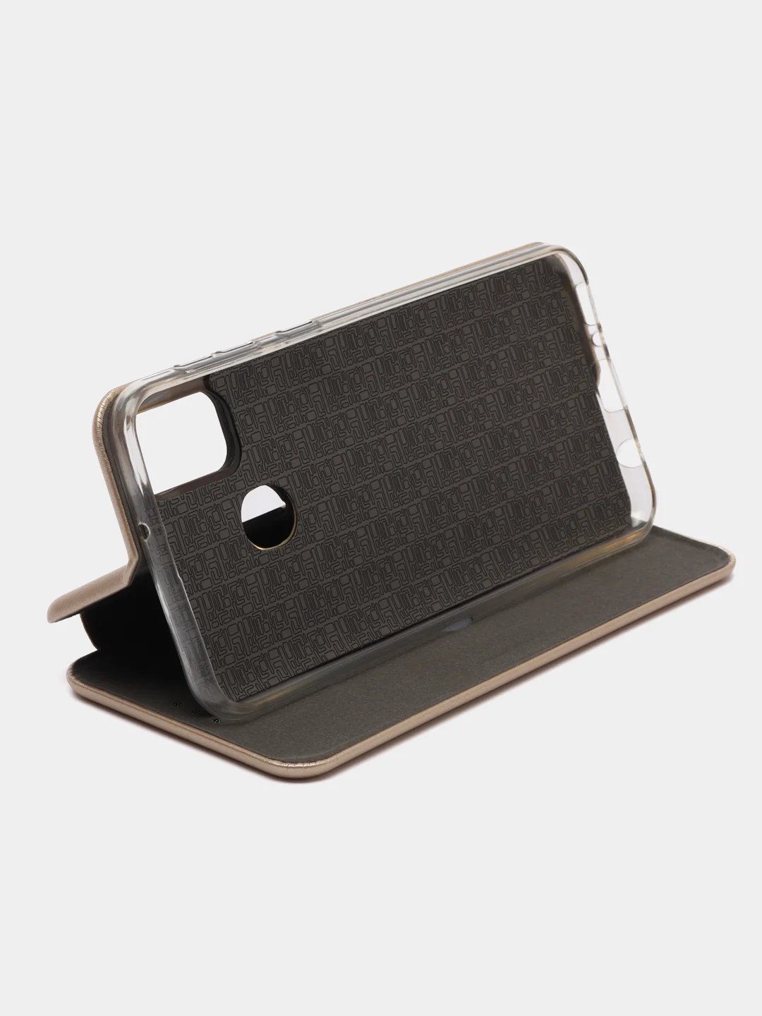 Золотой чехол-книжка для Samsung Galaxy M 21, экокожа (Самсунг М 21), M21