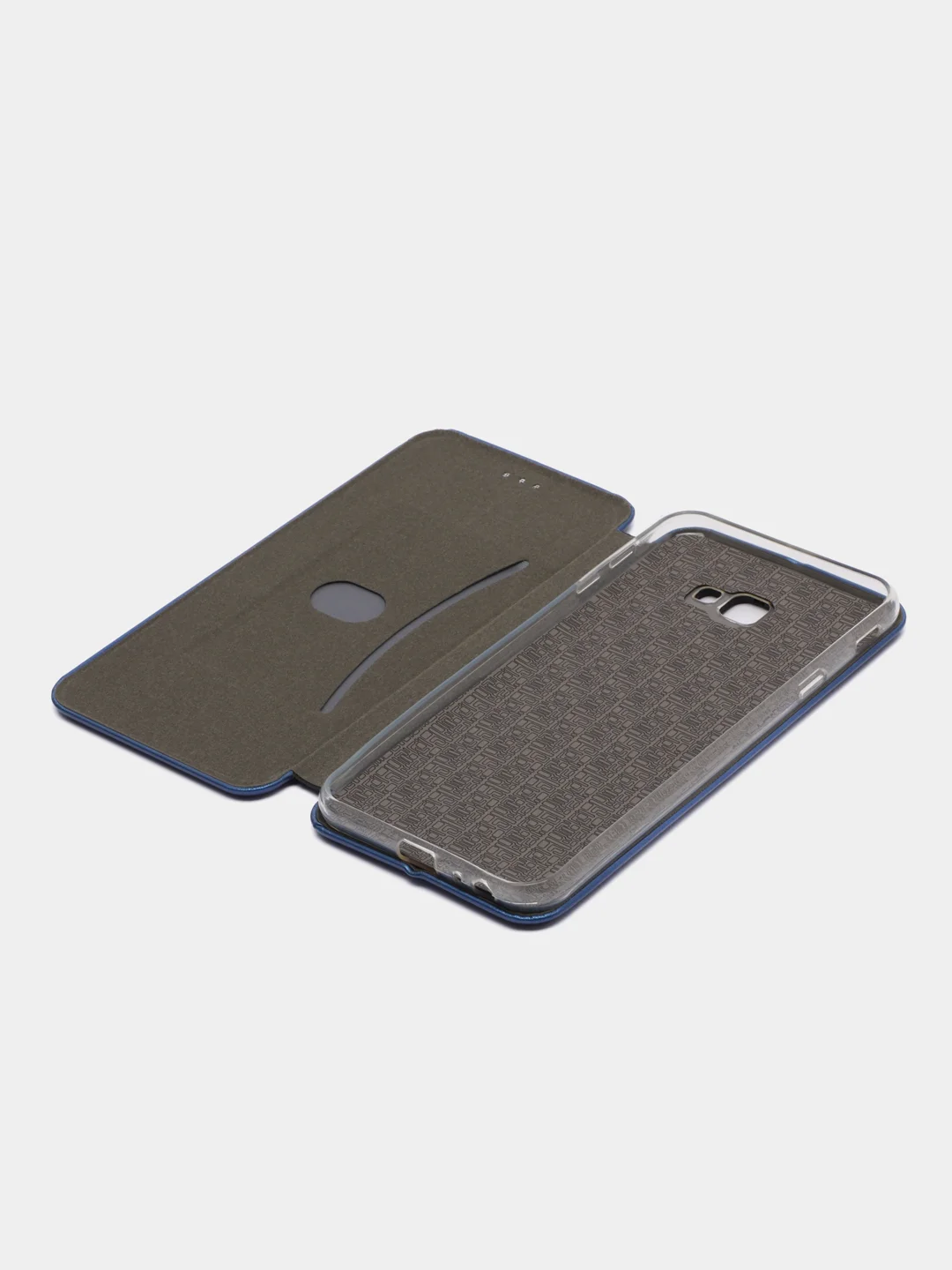 Синий чехол-книжка для Samsung Galaxy J 4 +, Samsung Galaxy J 4 Plus, Самсунг J 4+, экокожа