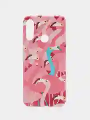 Розовый силиконовый чехол на Huawei Y6