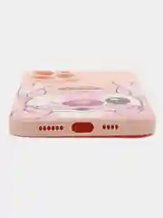 Розовый чехол с принтом на Apple iPhone 12 pro max