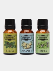 Набор эфирных масел эвкалипт, пихта, сосна, "Добропаровъ" микс, 3 штуки по 17 мл