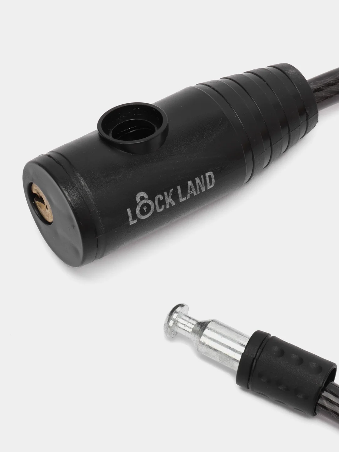 Замок навесной велосипедный LOCKLAND, 8 x 650 мм, английский ключ с пластиковой ручкой