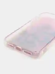 Желтый силиконовый чехол с жидкими блестками для iPhone X/Xs