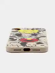 Бежевый чехол с принтом на iPhone XR