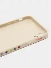Бежевый чехол с принтом на iPhone XR