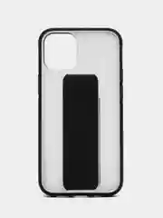 Угольный чехол с подставкой держателем для Apple iPhone 12 mini