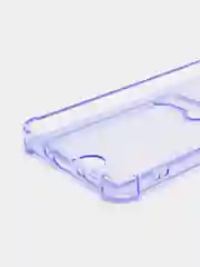 Лавандовый чехол для Samsung Galaxy A54 / Самсунг Галакси А54, прозрачный, с карманом для карты