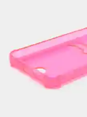 Розовый чехол для Samsung Galaxy A54 / Самсунг Галакси А54, прозрачный, с карманом для карты