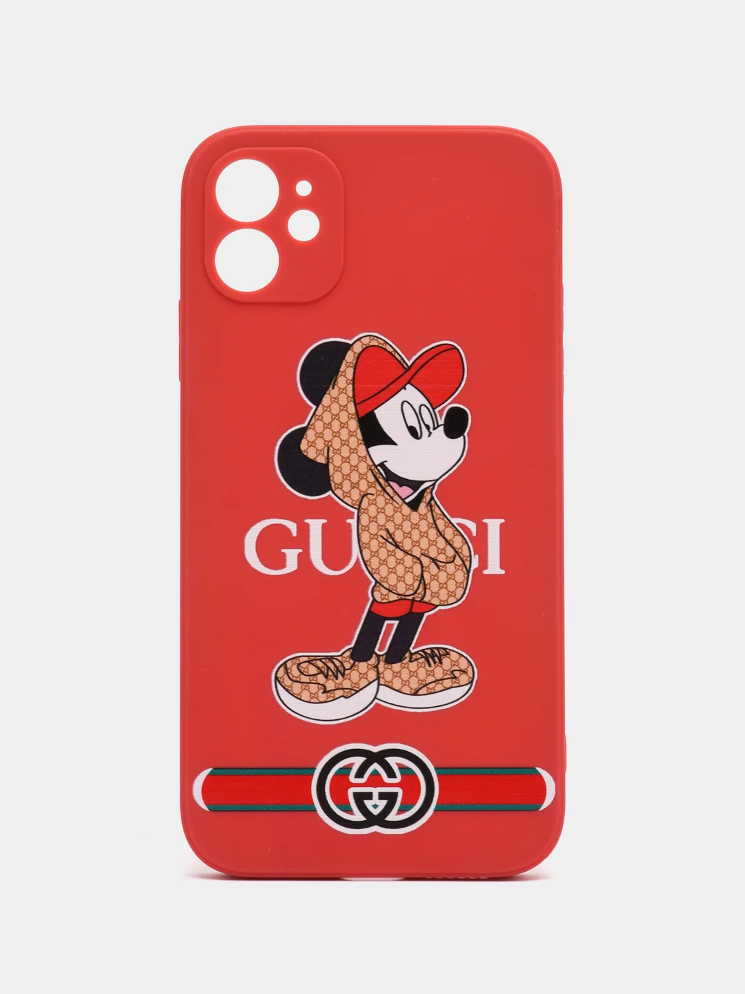Красный чехол с принтом на Apple Iphone 11