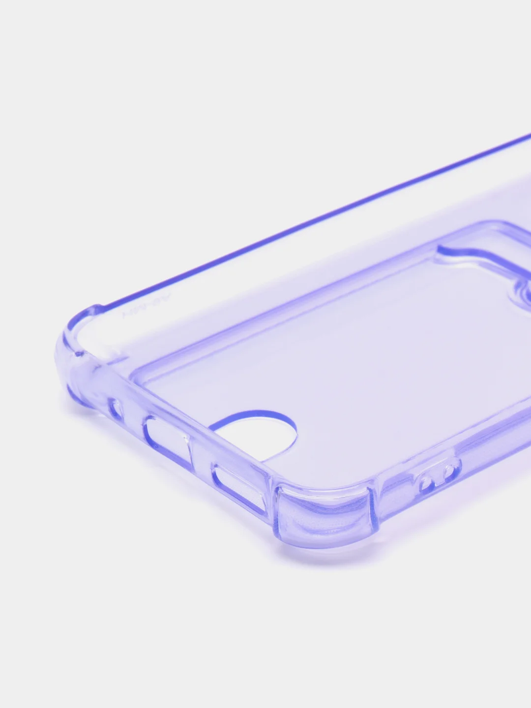 Лавандовый чехол для Xiaomi Redmi 9A, Сяоми Редми 9А прозрачный, с карманом для карты