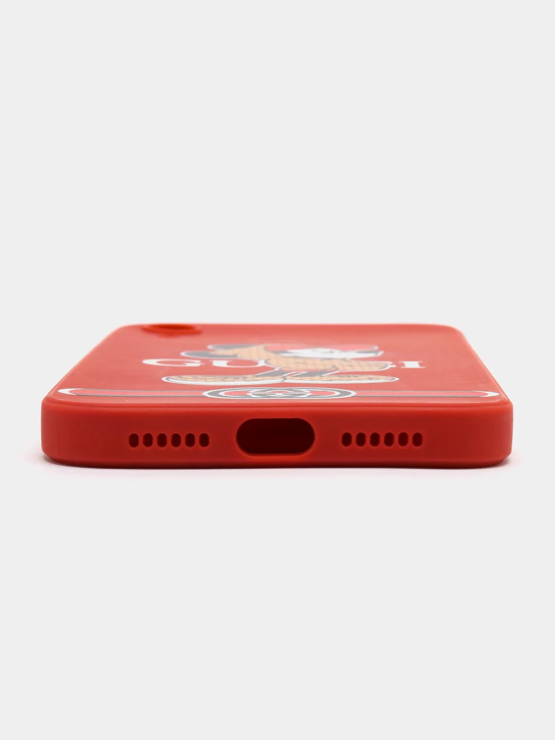 Красный чехол с принтом на iPhone XR