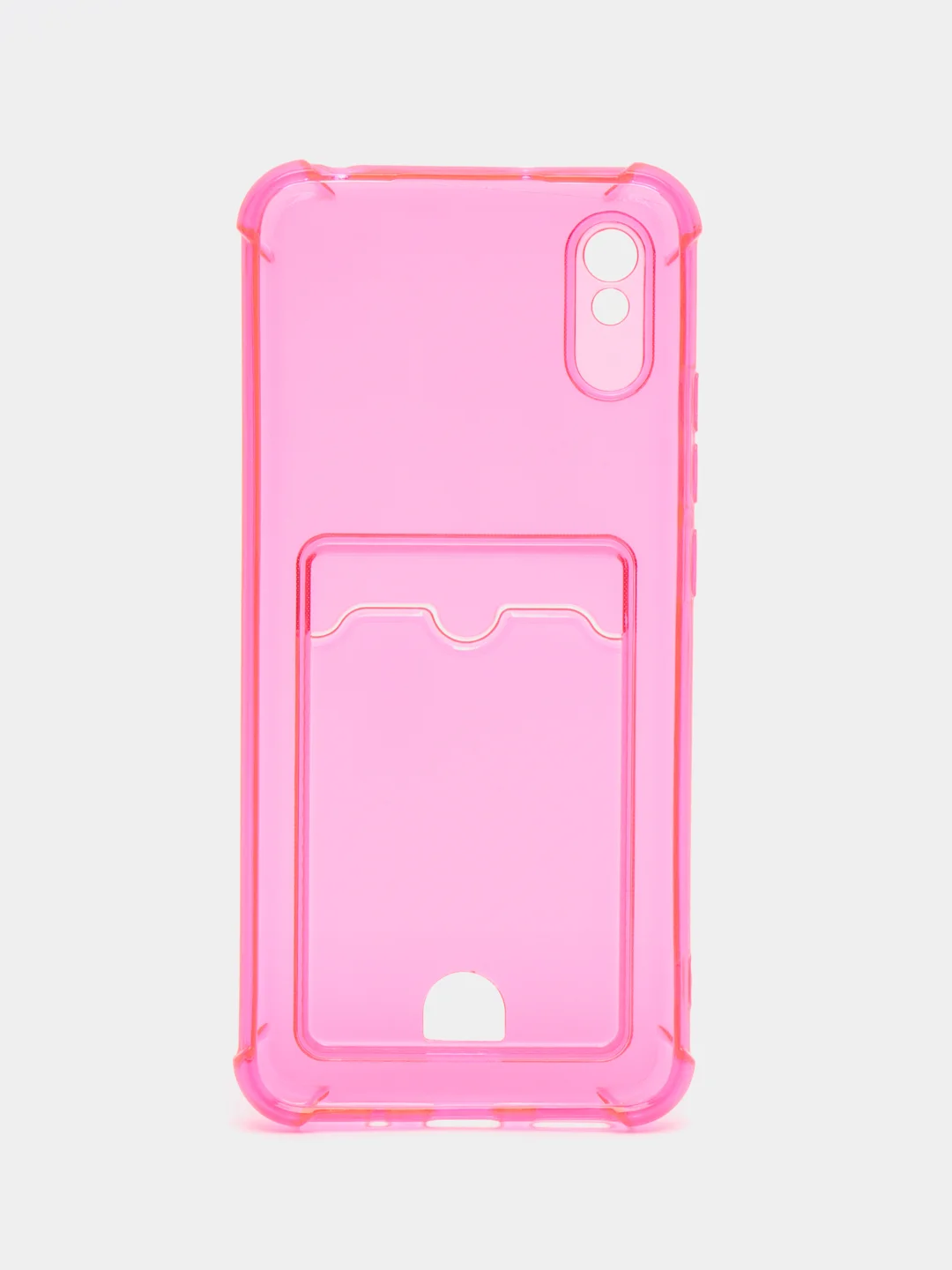 Прозрачный чехол для Xiaomi Redmi 9A, Сяоми Редми 9А прозрачный, с карманом для карты