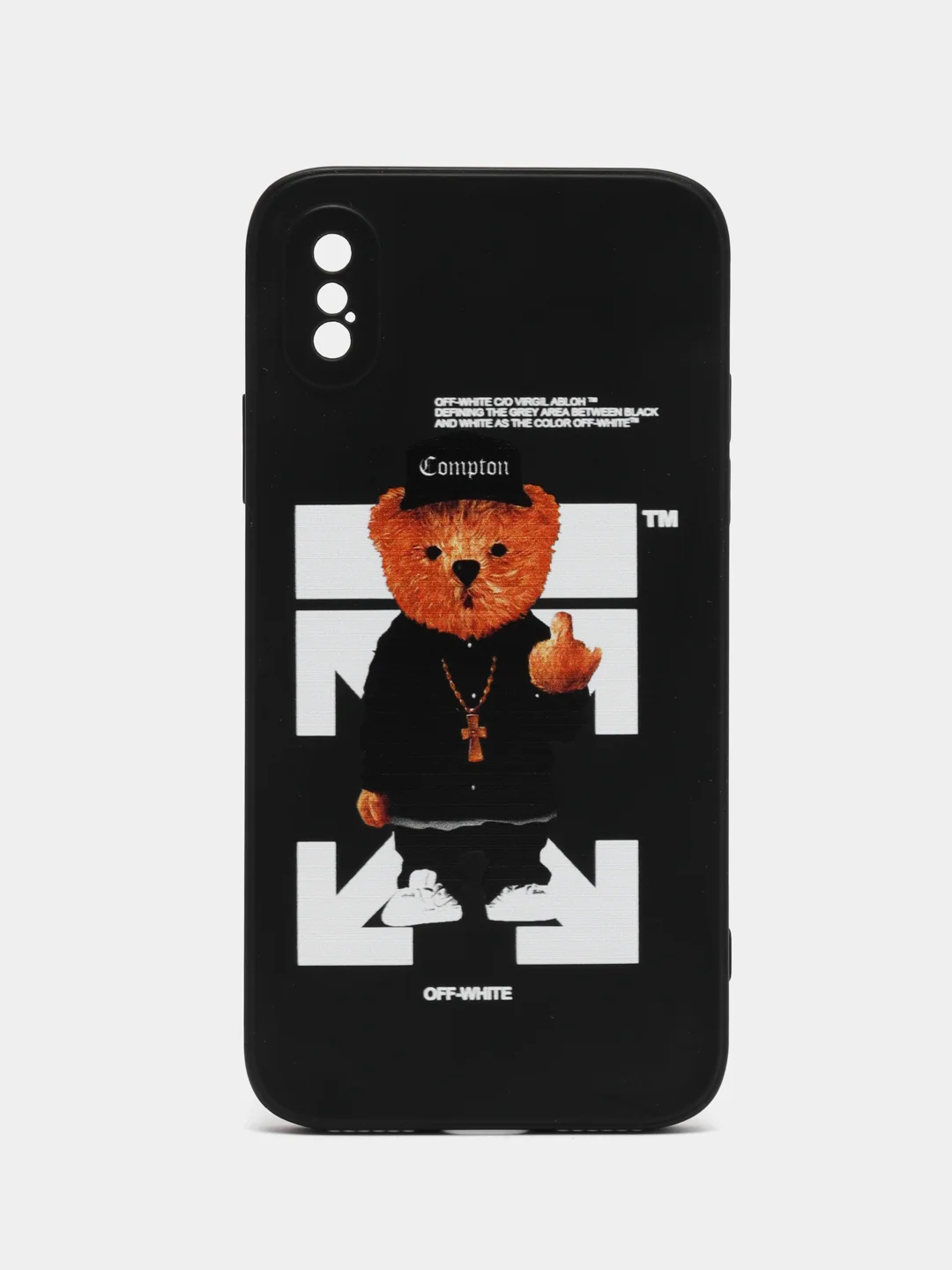 Черный чехол с принтом на iPhone XS