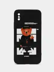 Черный чехол с принтом на iPhone XS