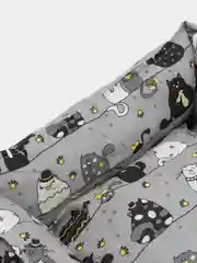 Серый металлик лежак для кошек и маленьких собак