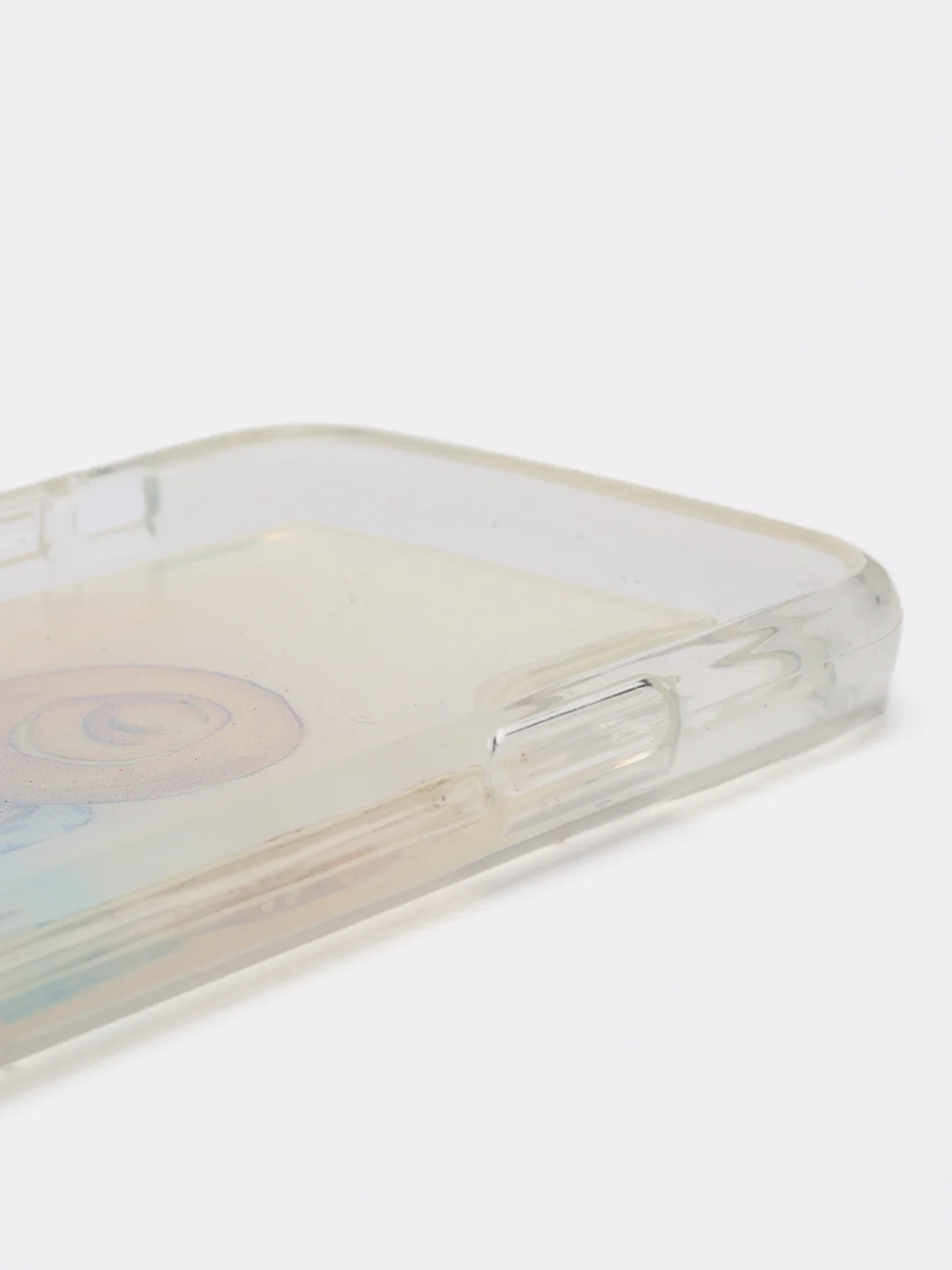 Желтый силиконовый чехол с жидкими блестками для iPhone X/Xs