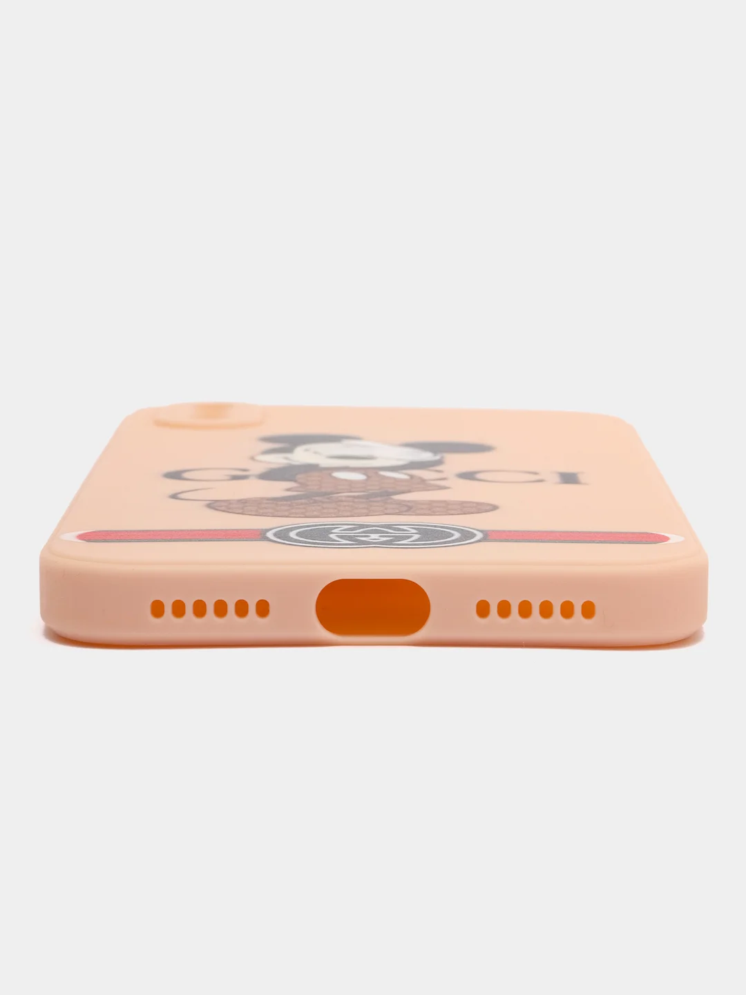 Розовый чехол с принтом на iPhone XS