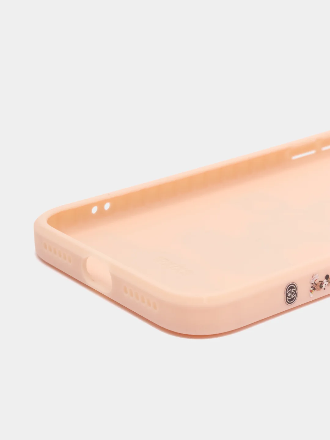 Розовый чехол с принтом на iPhone XS