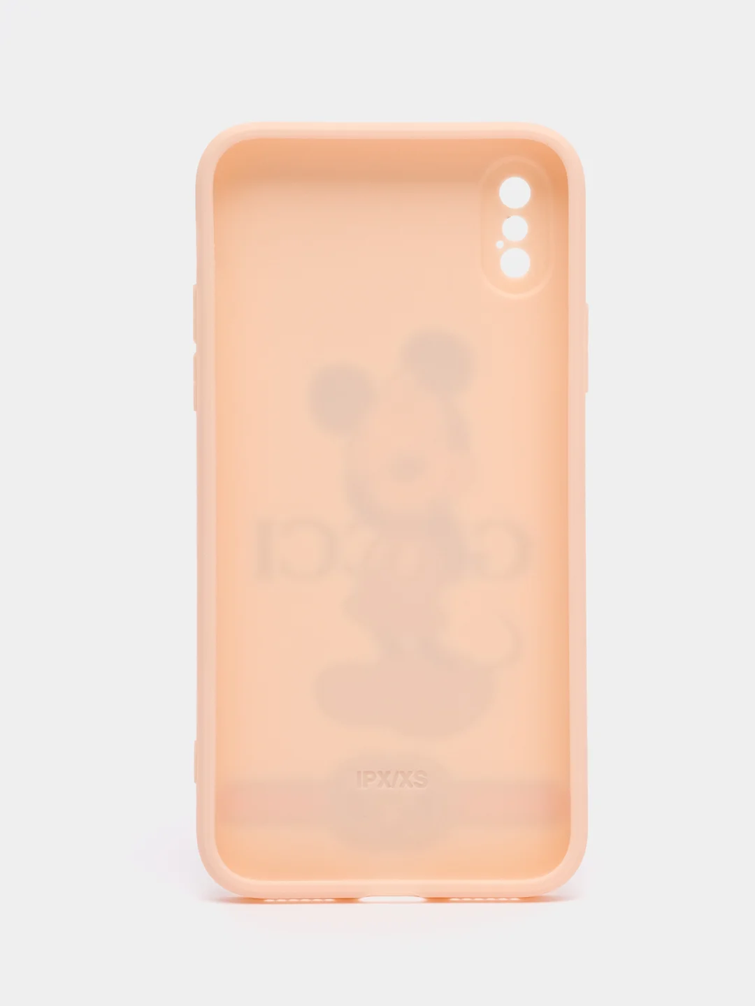 Розовый чехол с принтом на iPhone XS