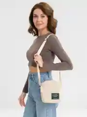 Молочный сумка-мессенджер "Top Pocket" вельветовая маленькая