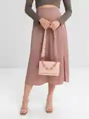Конфетный женская сумка через плечо с акцентным ремнем
