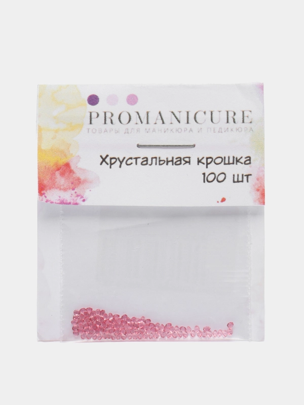 Дизайн для маникюра "Хрустальная крошка", розовая, 100 штук