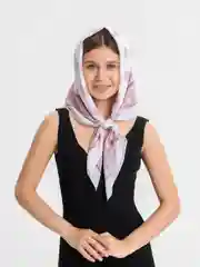 Белый платки в горошек, хлопок и бамбук