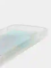 Серебряный силиконовый чехол с жидкими блестками для iPhone X/Xs