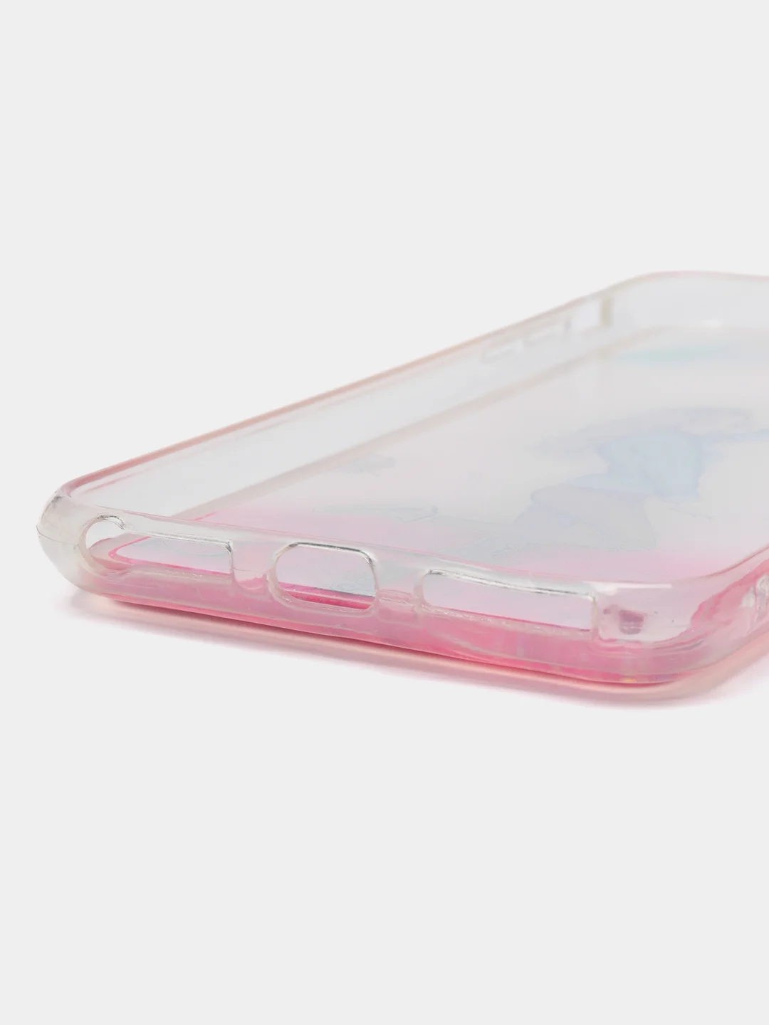 Розовый силиконовый чехол с жидкими блестками для iPhone 7P/8P