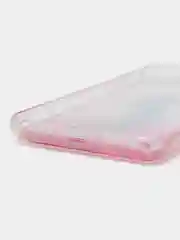 Розовый силиконовый чехол с жидкими блестками для iPhone 7P/8P